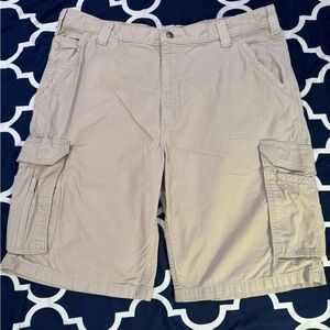 Carhartt Tan Cargo Shorts with Relaxed Fit